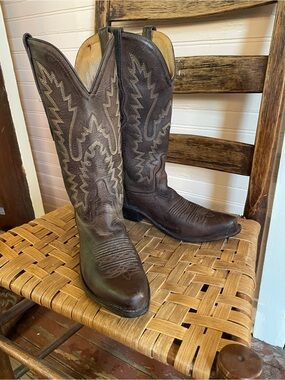 Women’s Old West Brown Leather Western Boots